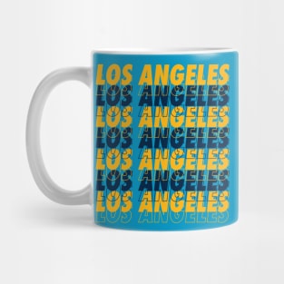 Los Angeles - Echo Graphic on Blue Mug